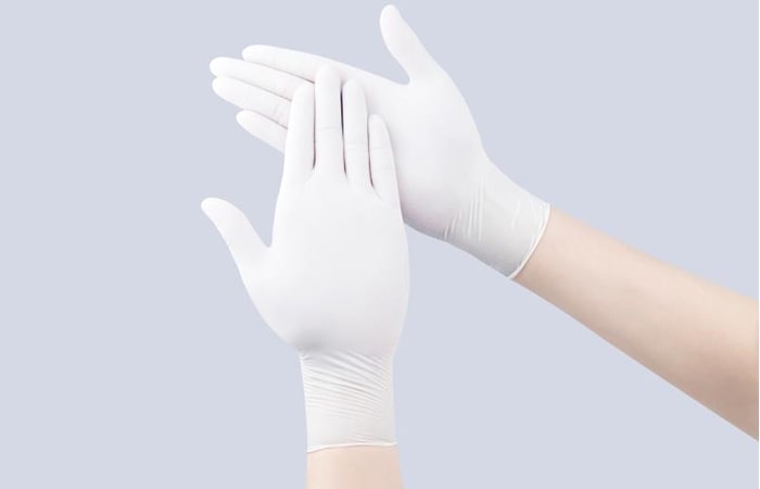 White Disposable Latex Gloves