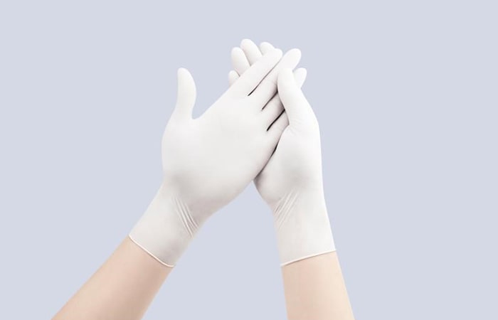 White Disposable Latex Gloves