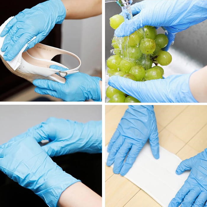 Blue Disposable Medical Nitrile Gloves